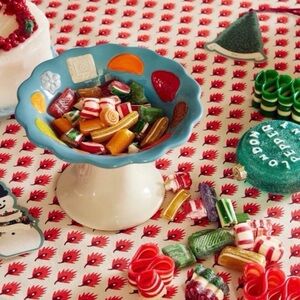 John Derian X Target Footed Pedestal Candy Dish Colorful with Assorted Sweets
